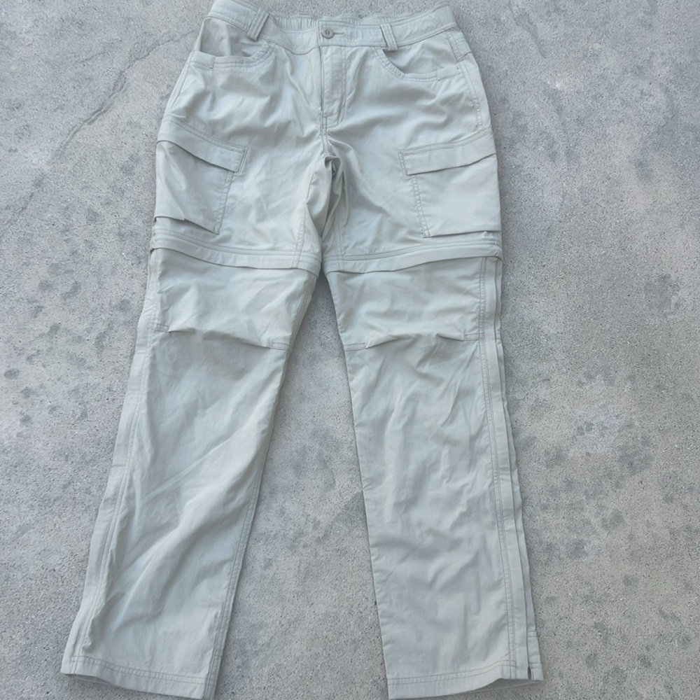 REI Women's Tan Nylon Convertible Zip off Hiking Pants Size 10